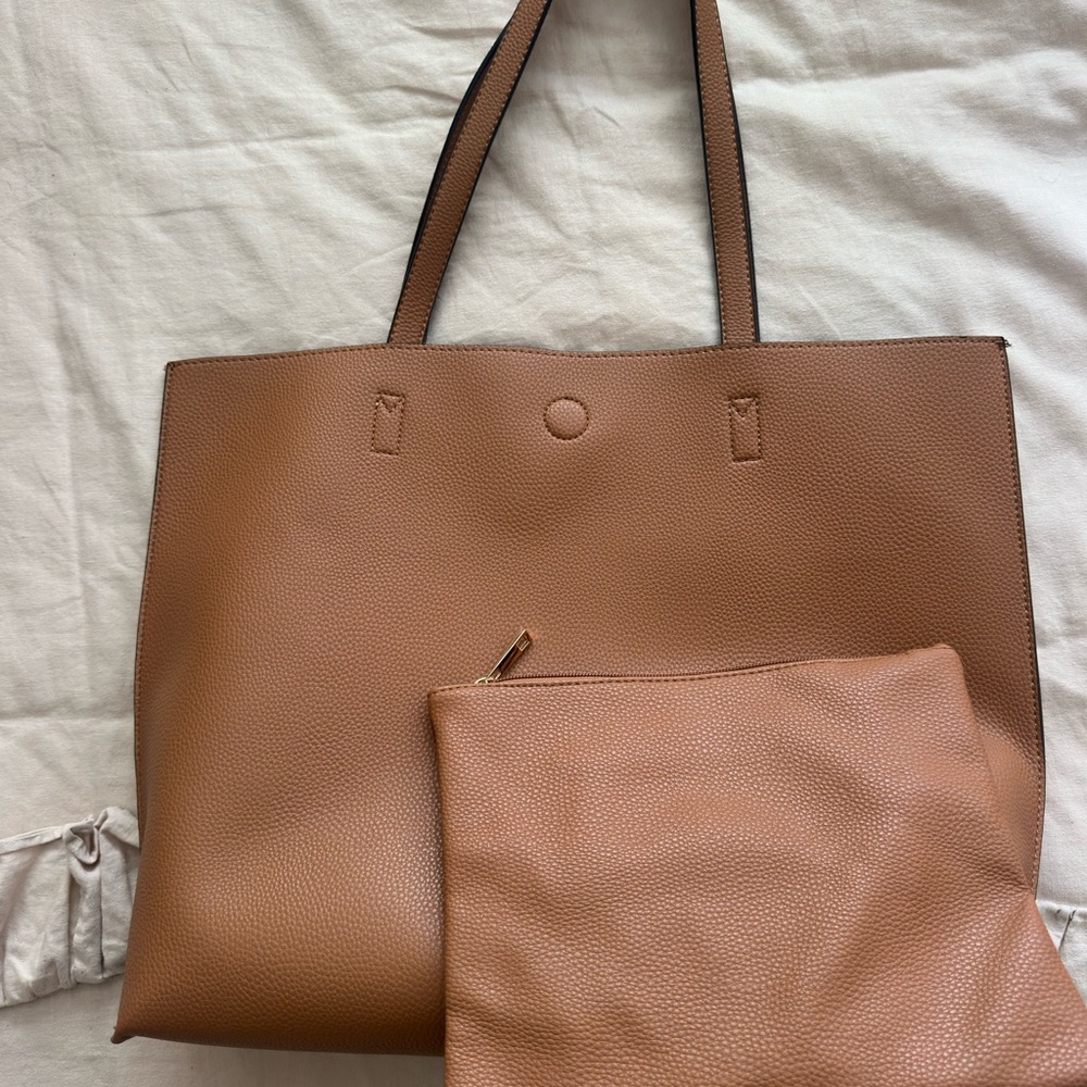 Elegant Tan Tote Bag Set
